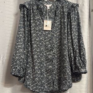 Brand new with tags, size XL, woman’s button down with balloon type sleeves